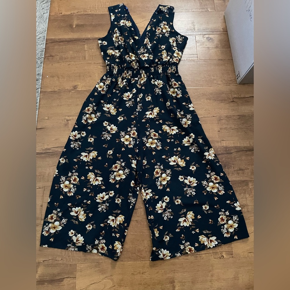 Jumpsuit romper sleeves Floral